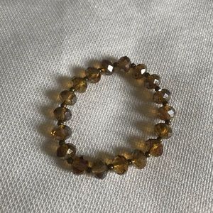 Handmade light brown beaded bracelet